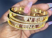 Load image into Gallery viewer, Gold Glacier Bangle