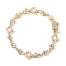 Load image into Gallery viewer, Pink Clover Cluster Bracelet
