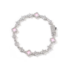 Load image into Gallery viewer, Pink Clover Cluster Bracelet
